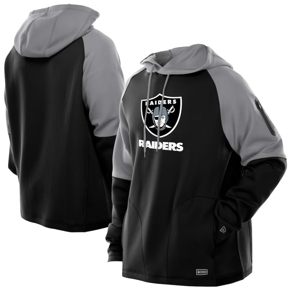 Combine Authentic Color Block Raglan Pullover Hoodie - Las Vegas Raiders
