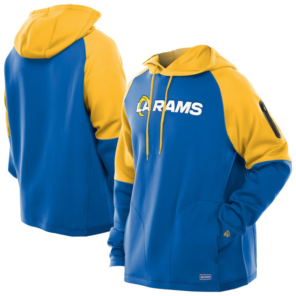 Combine Authentic Color Block Raglan Pullover Hoodie - Los Angeles Rams