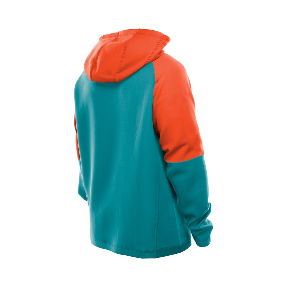 Combine Authentic Color Block Raglan Pullover Hoodie - Miami Dolphins