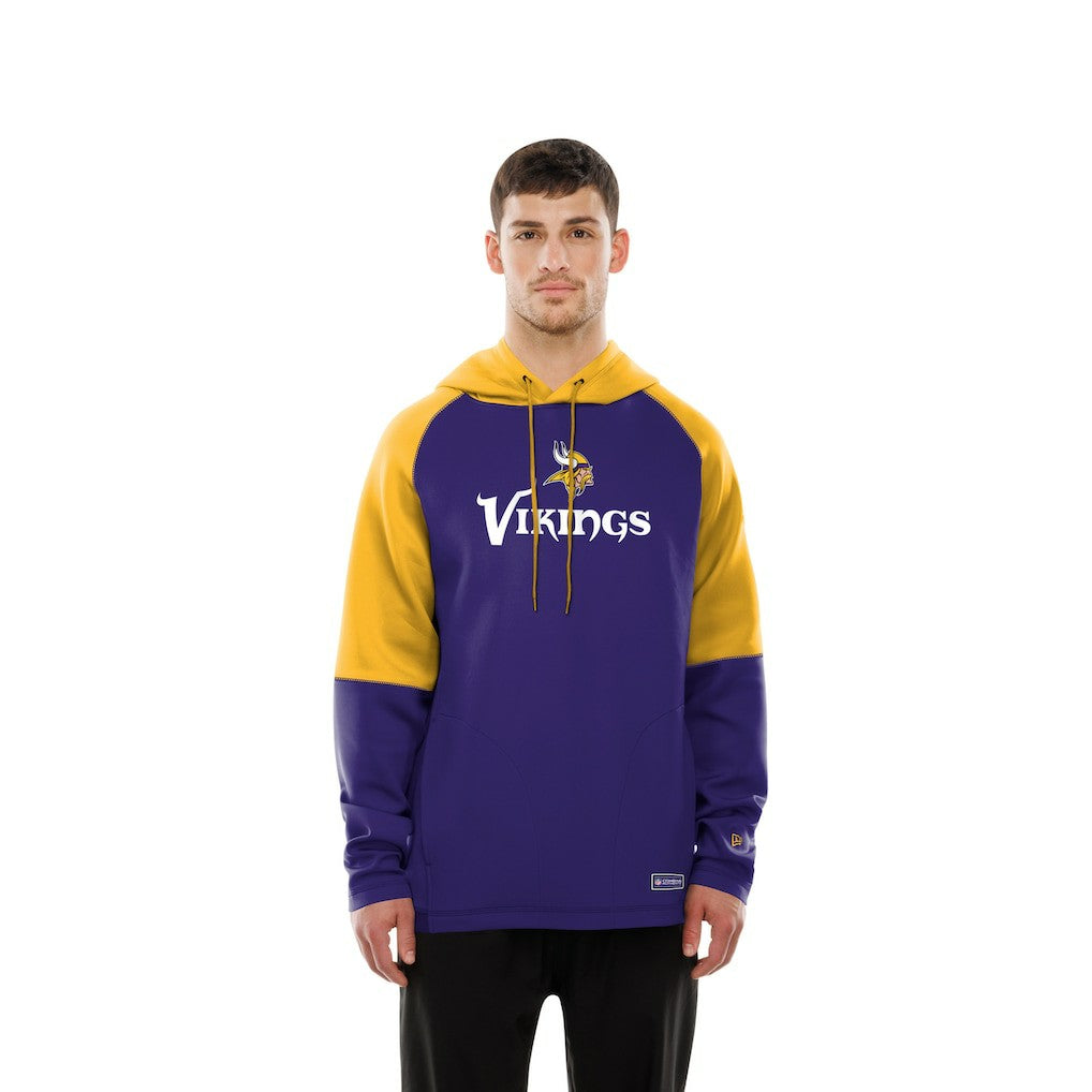 Combine Authentic Color Block Raglan Pullover Hoodie - Minnesota Vikings