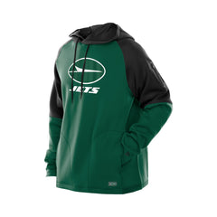 Combine Authentic Color Block Raglan Pullover Hoodie - New York Jets