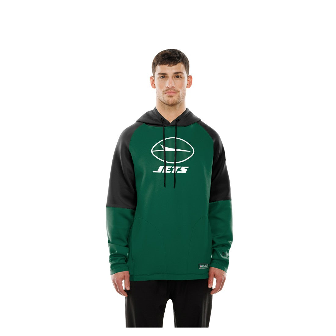 Combine Authentic Color Block Raglan Pullover Hoodie - New York Jets