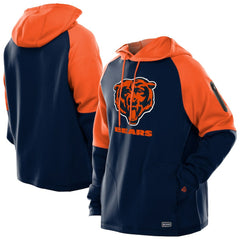 Combine Authentic Color Block Raglan Pullover Hoodie - Chicago Bears