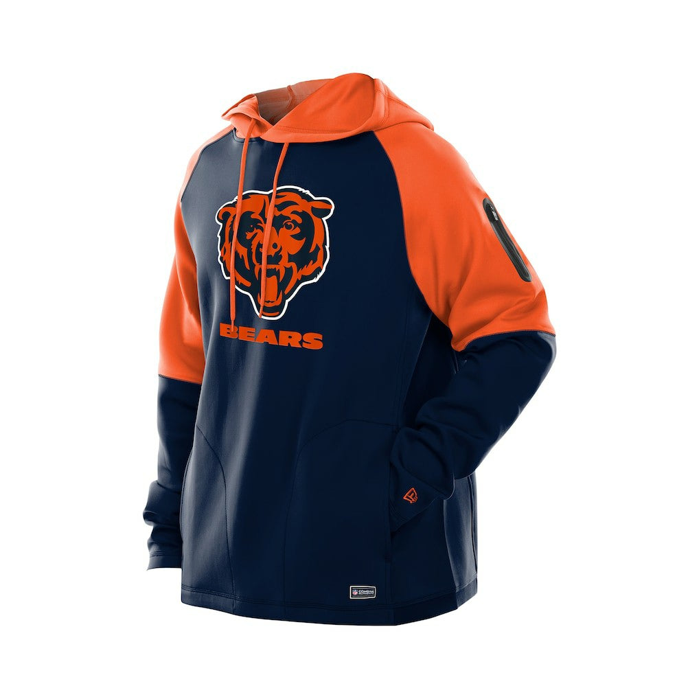 Combine Authentic Color Block Raglan Pullover Hoodie - Chicago Bears