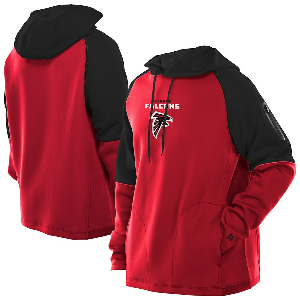 Combine Authentic Color Block Raglan Pullover Hoodie - Atlanta Falcons