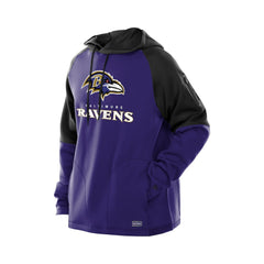 Combine Authentic Color Block Raglan Pullover Hoodie - Baltimore Ravens