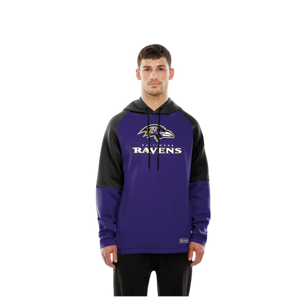 Combine Authentic Color Block Raglan Pullover Hoodie - Baltimore Ravens