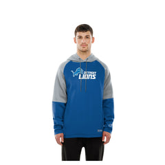 Combine Authentic Color Block Raglan Pullover Hoodie - Detroit Lions