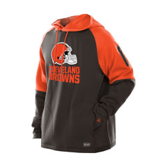 Combine Authentic Color Block Raglan Pullover Hoodie - Cleveland Browns