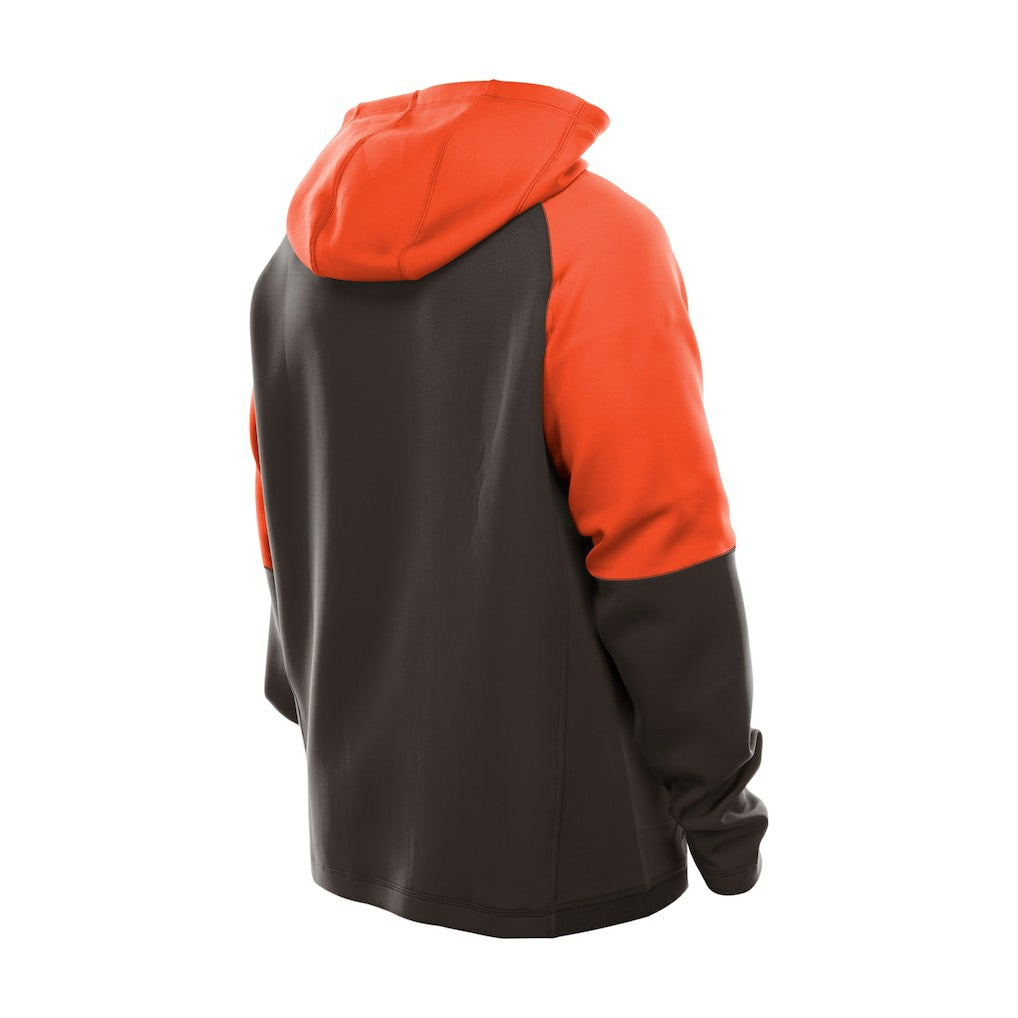 Combine Authentic Color Block Raglan Pullover Hoodie - Cleveland Browns