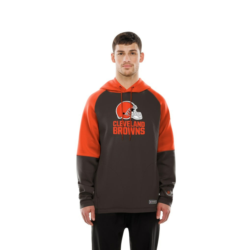Combine Authentic Color Block Raglan Pullover Hoodie - Cleveland Browns