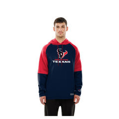 Combine Authentic Color Block Raglan Pullover Hoodie - Houston Texans