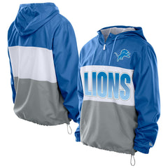 Ripstop Quarter-Zip Hooded Windbreaker - Detroit Lions