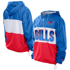 Ripstop Quarter-Zip Hooded Windbreaker - Buffalo Bills