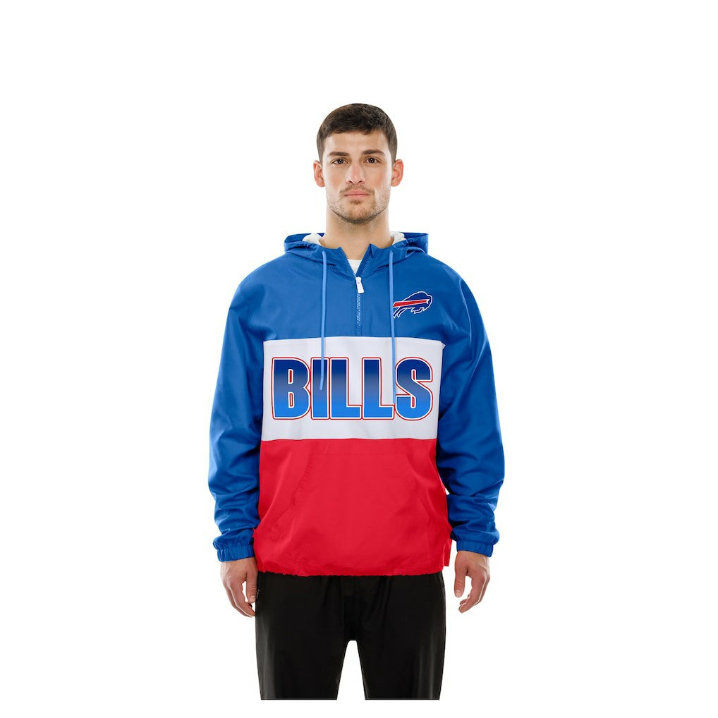 Ripstop Quarter-Zip Hooded Windbreaker - Buffalo Bills