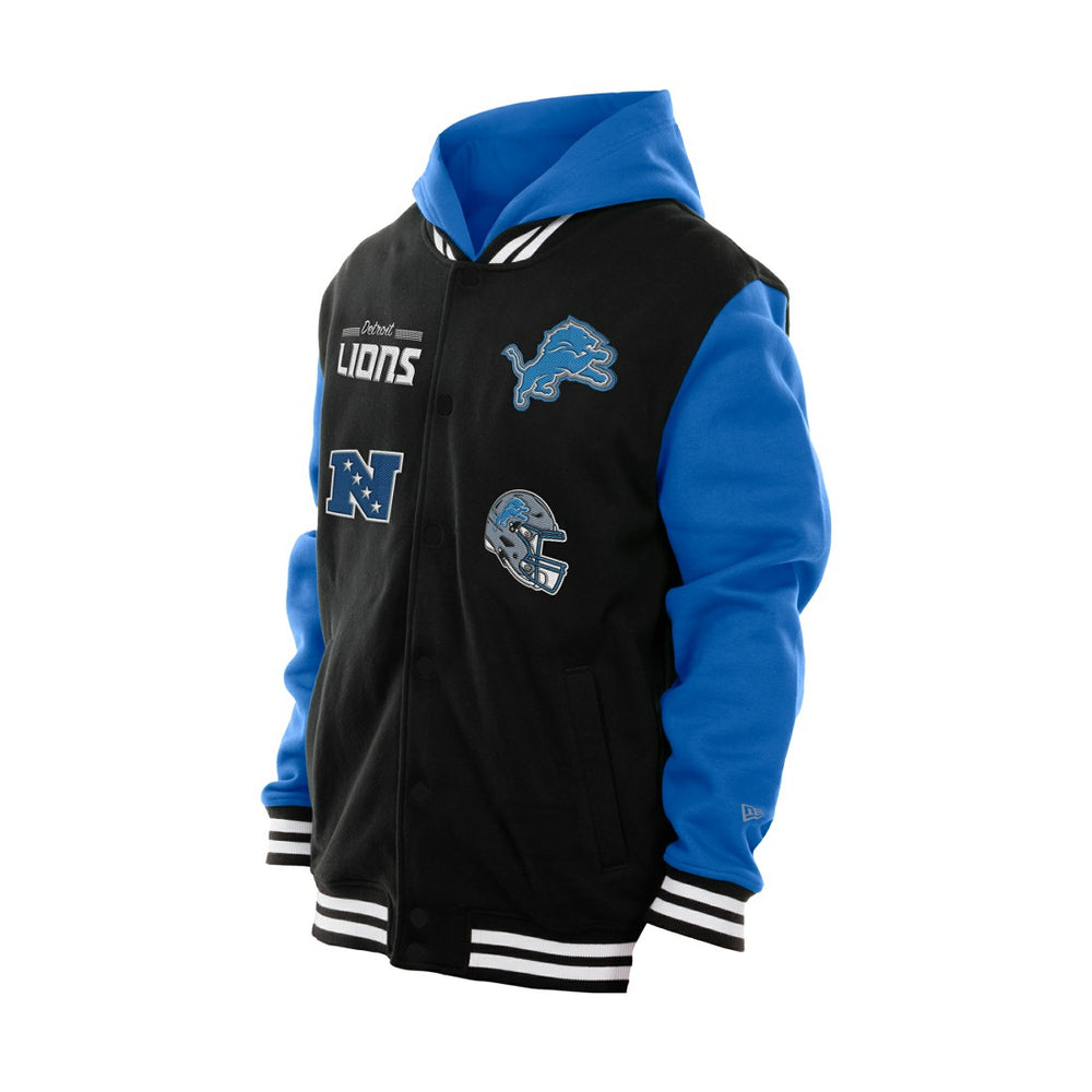 Full-Snap Fleece Hoodie Jacket - Detroit Lions
