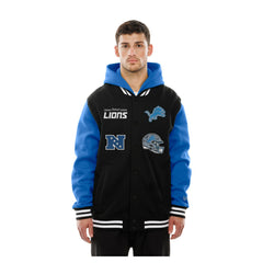 Full-Snap Fleece Hoodie Jacket - Detroit Lions