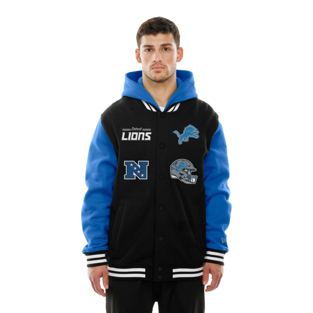 Full-Snap Fleece Hoodie Jacket - Detroit Lions