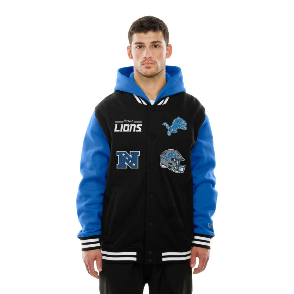 Full-Snap Fleece Hoodie Jacket - Detroit Lions