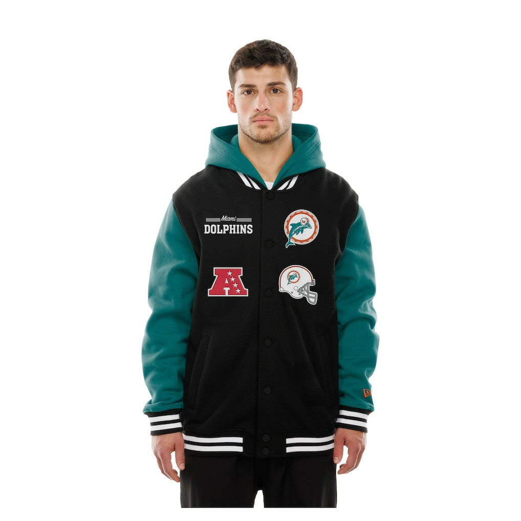 Full-Snap Fleece Hoodie Jacket - Miami Dolphins