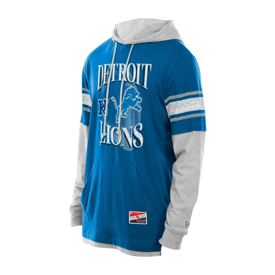 Twofer Layered Long Sleeve Hoodie T-Shirt - Detroit Lions