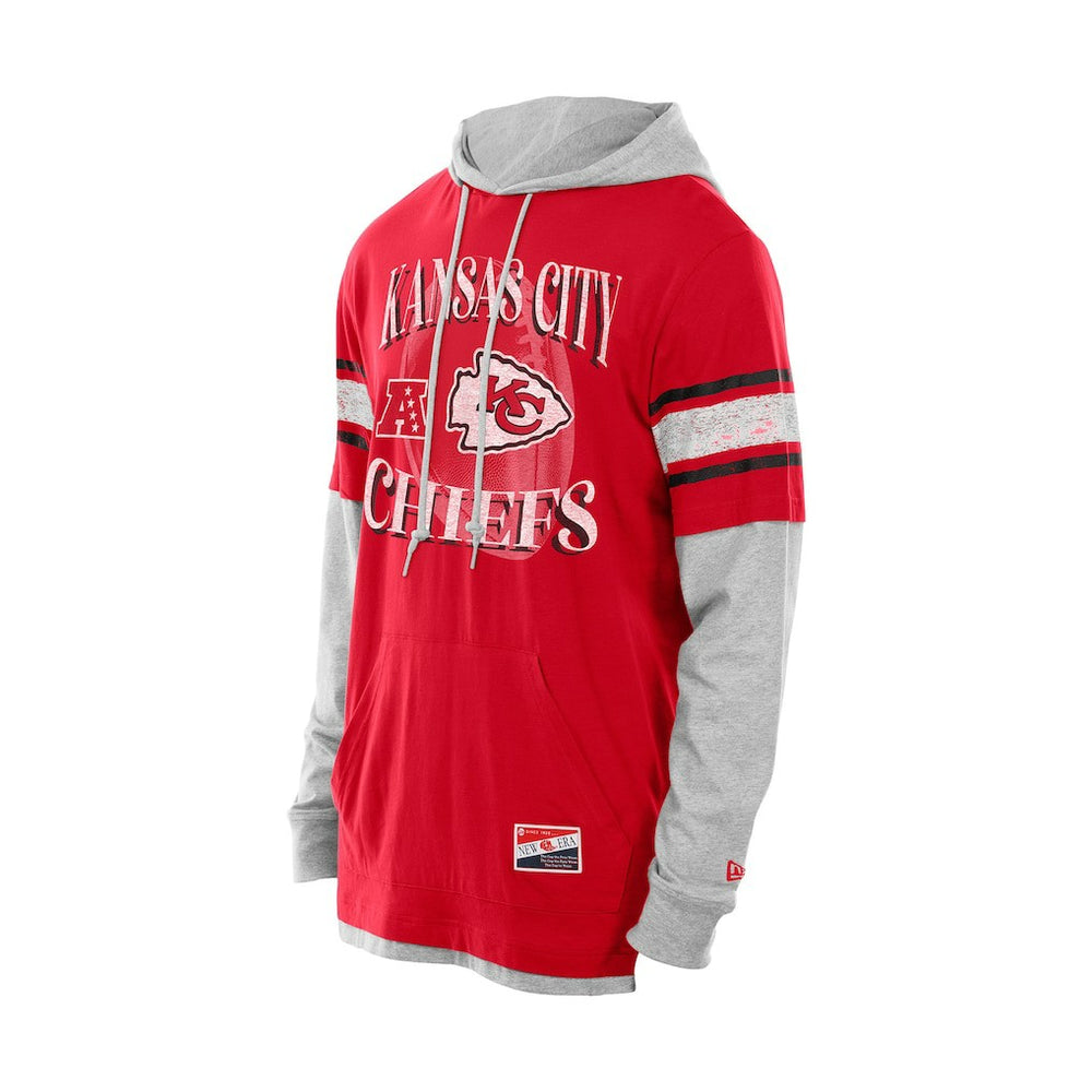 Twofer Layered Long Sleeve Hoodie T-Shirt - Kansas City Chiefs