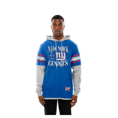 Twofer Layered Long Sleeve Hoodie T-Shirt - New York Giants