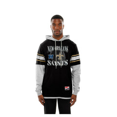 Twofer Layered Long Sleeve Hoodie T-Shirt - New Orleans Saints