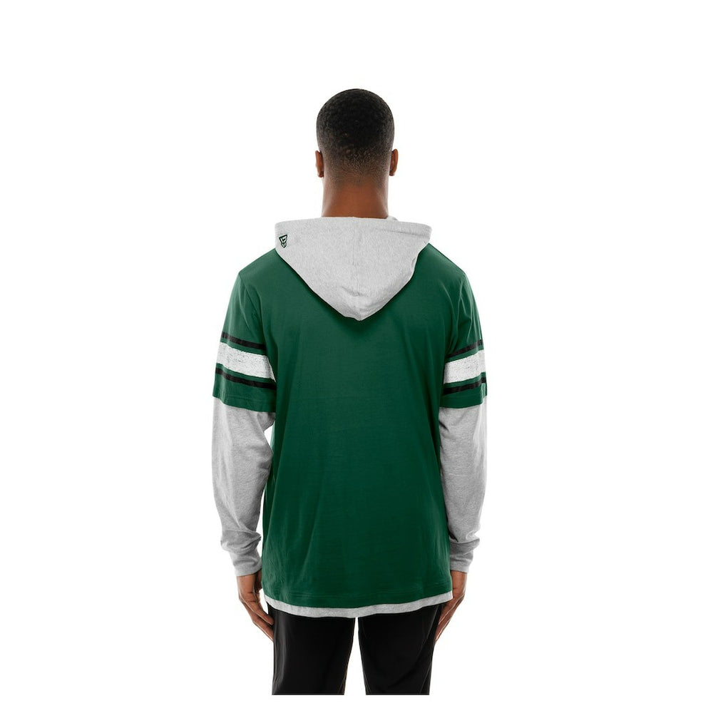 Twofer Layered Long Sleeve Hoodie T-Shirt - New York Jets