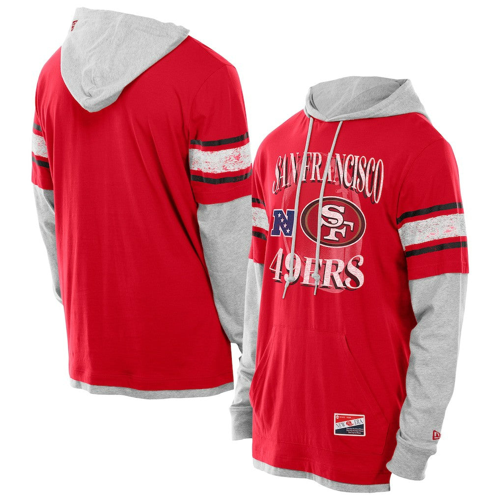 Twofer Layered Long Sleeve Hoodie T-Shirt - San Francisco 49ers