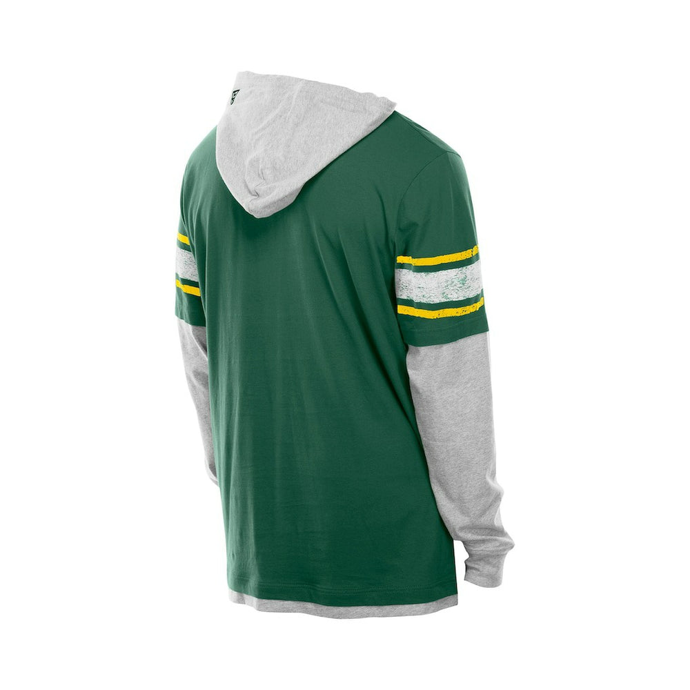 Twofer Layered Long Sleeve Hoodie T-Shirt - Green Bay Packers