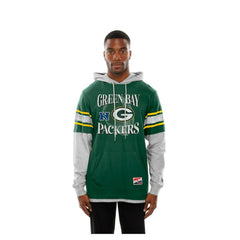 Twofer Layered Long Sleeve Hoodie T-Shirt - Green Bay Packers