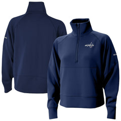 NHL Navy Washington Capitals Columbia Women's Wickhams Hills Raglan Omni-Wick Half-Zip Pullover