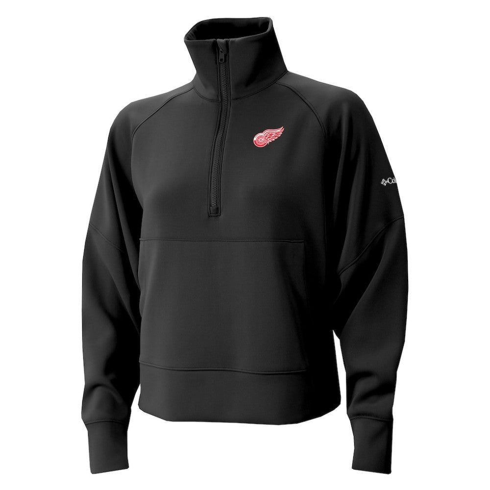 NHL Black Detroit Red Wings Columbia Women's Wickhams Hills Raglan Omni-Wick Half-Zip Pullover
