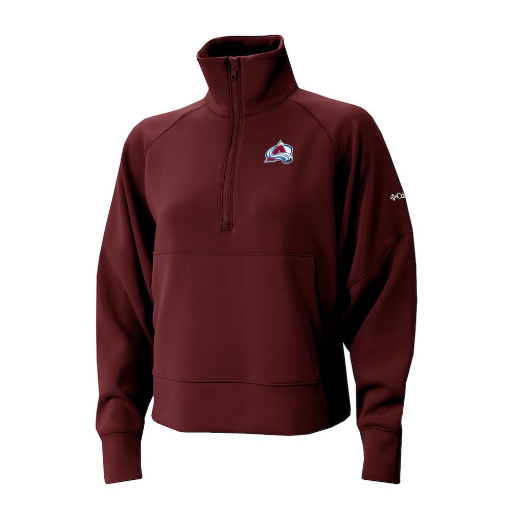 NHL Maroon Colorado Avalanche Columbia Women's Wickhams Hills Raglan Omni-Wick Half-Zip Pullover