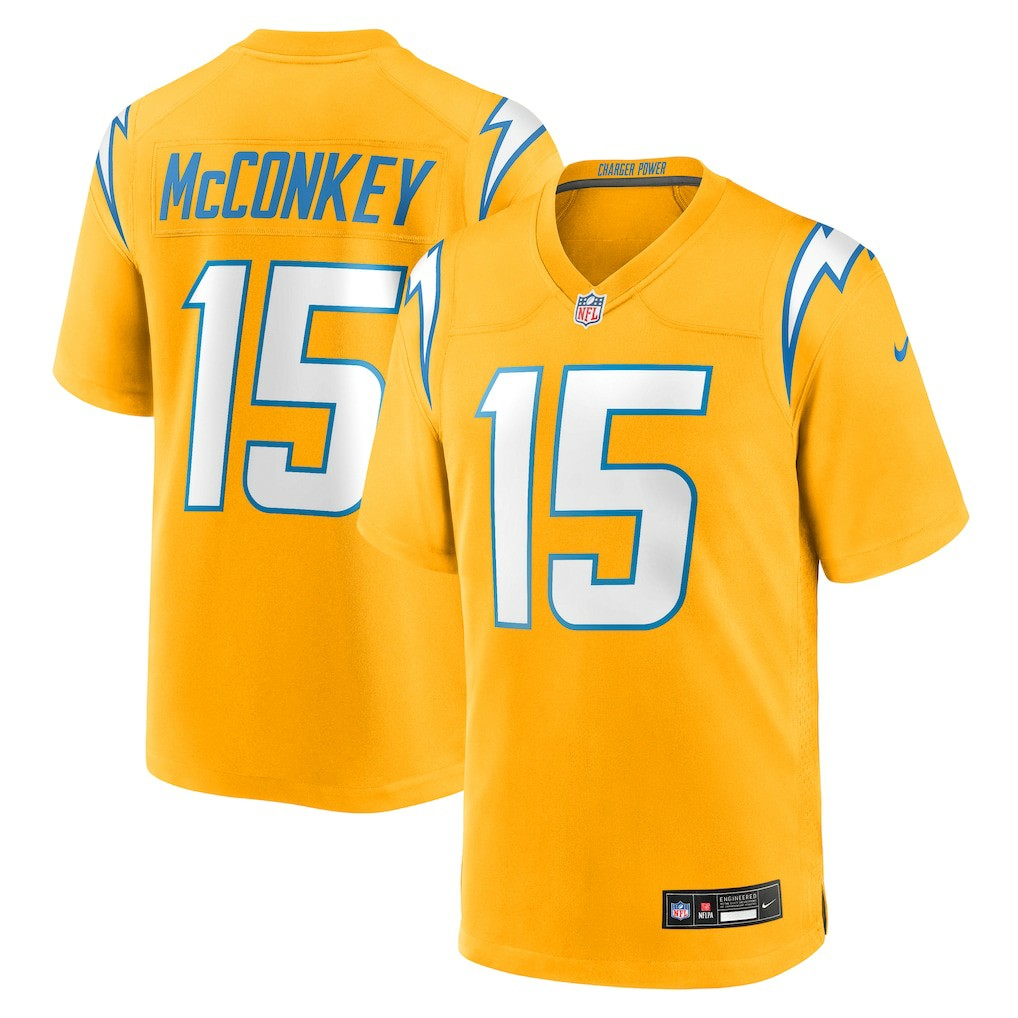 Ladd McConkey  Alternate Charger Power Game Player Jersey - Los Angeles Chargers