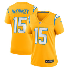 Ladd McConkey  Women's Alternate Charger Power Game Jersey - Los Angeles Chargers