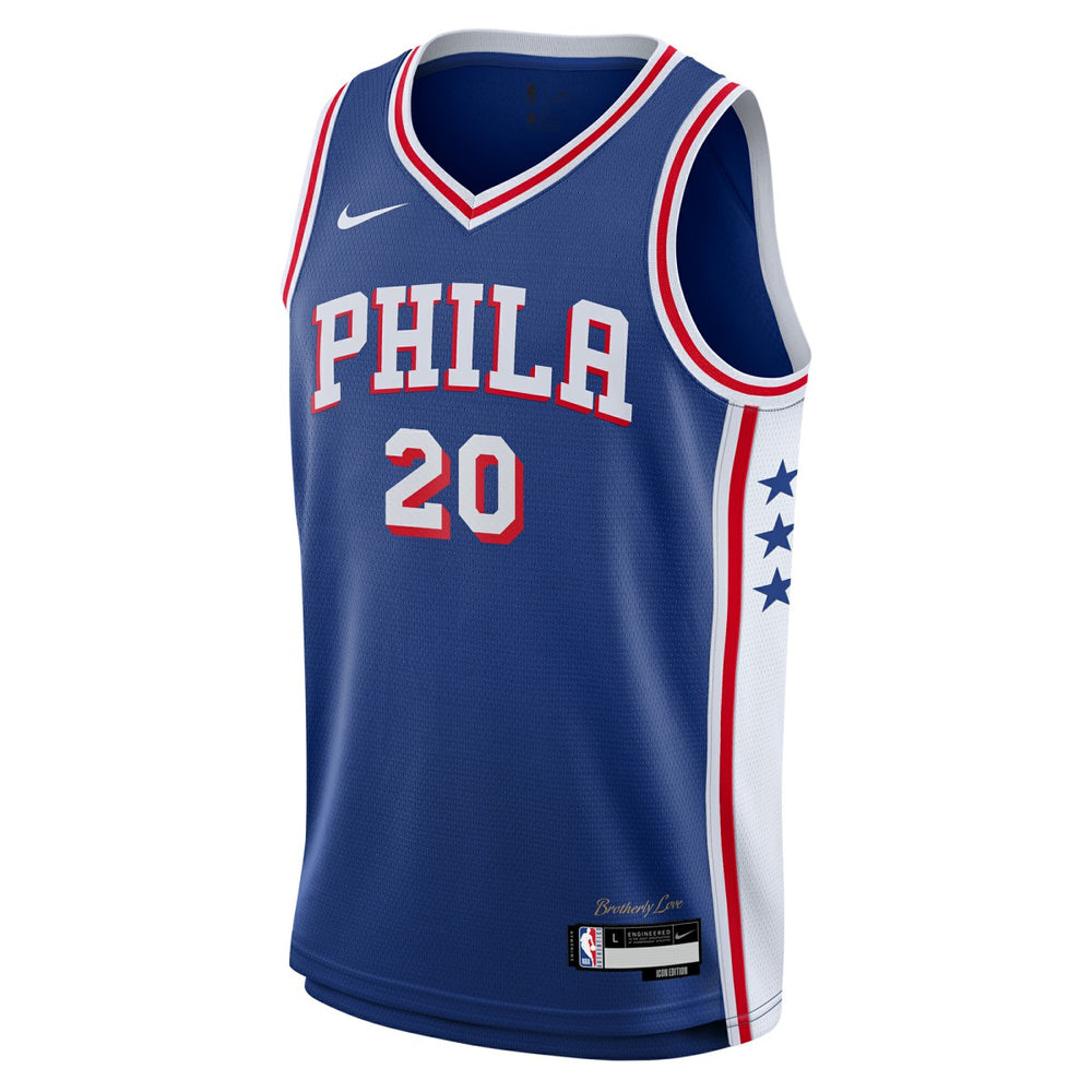 NBA Jared McCain Philadelphia 76ers Youth Swingman Jersey