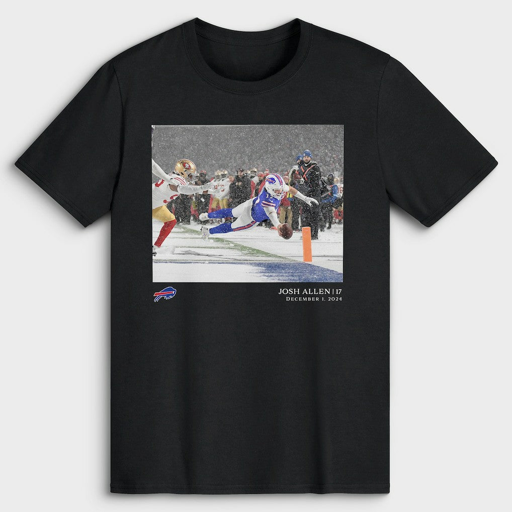 Josh Allen  NFL Flash Features Week 13 T-Shirt - Buffalo Bills