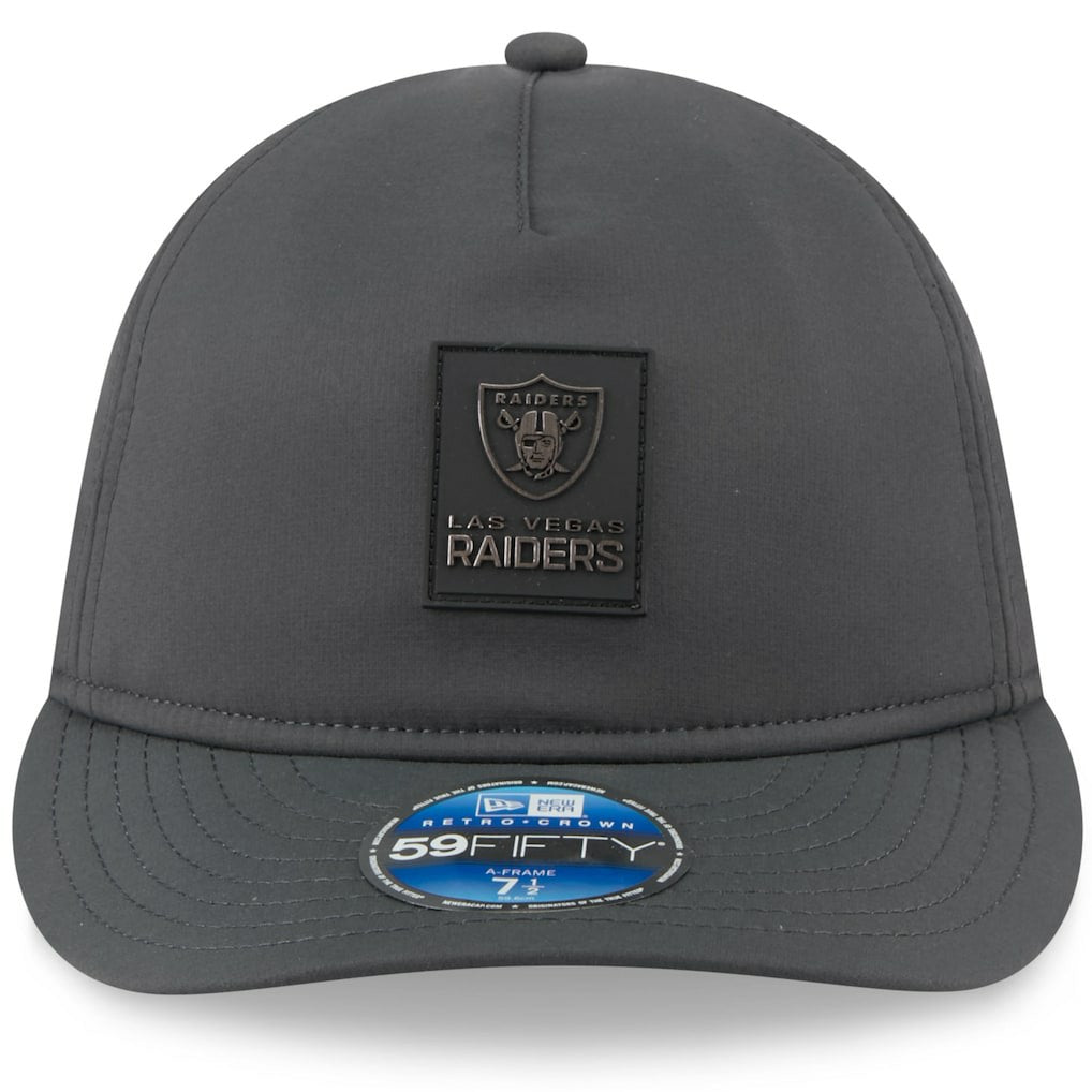 2025 Sideline Cold Weather Retro Crown 59FIFTY Fitted Hat - Las Vegas Raiders