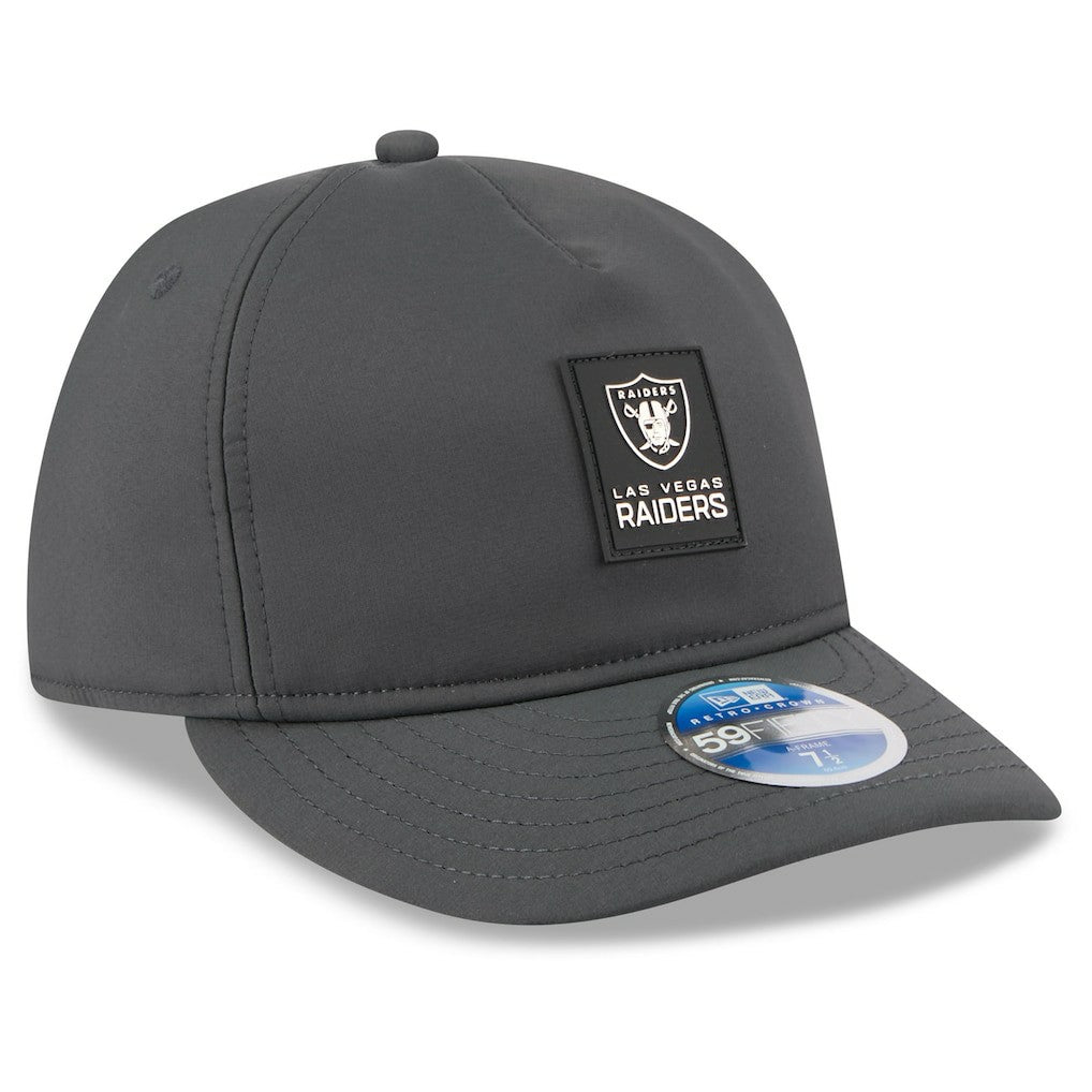 2025 Sideline Cold Weather Retro Crown 59FIFTY Fitted Hat - Las Vegas Raiders