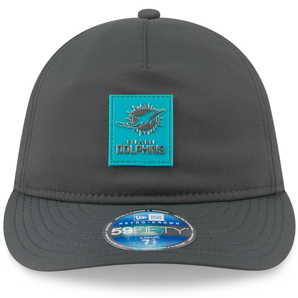 2025 Sideline Cold Weather Retro Crown 59FIFTY Fitted Hat - Miami Dolphins