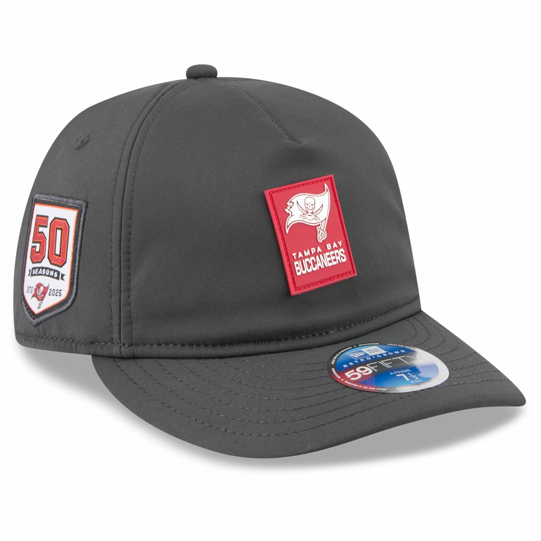 2025 Sideline Cold Weather Retro Crown 59FIFTY Fitted Hat - Tampa Bay Buccaneers