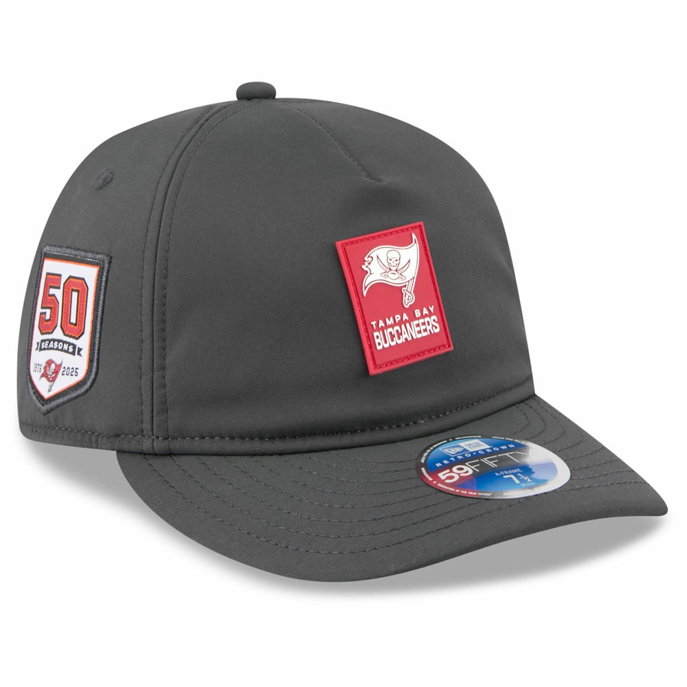 2025 Sideline Cold Weather Retro Crown 59FIFTY Fitted Hat - Tampa Bay Buccaneers