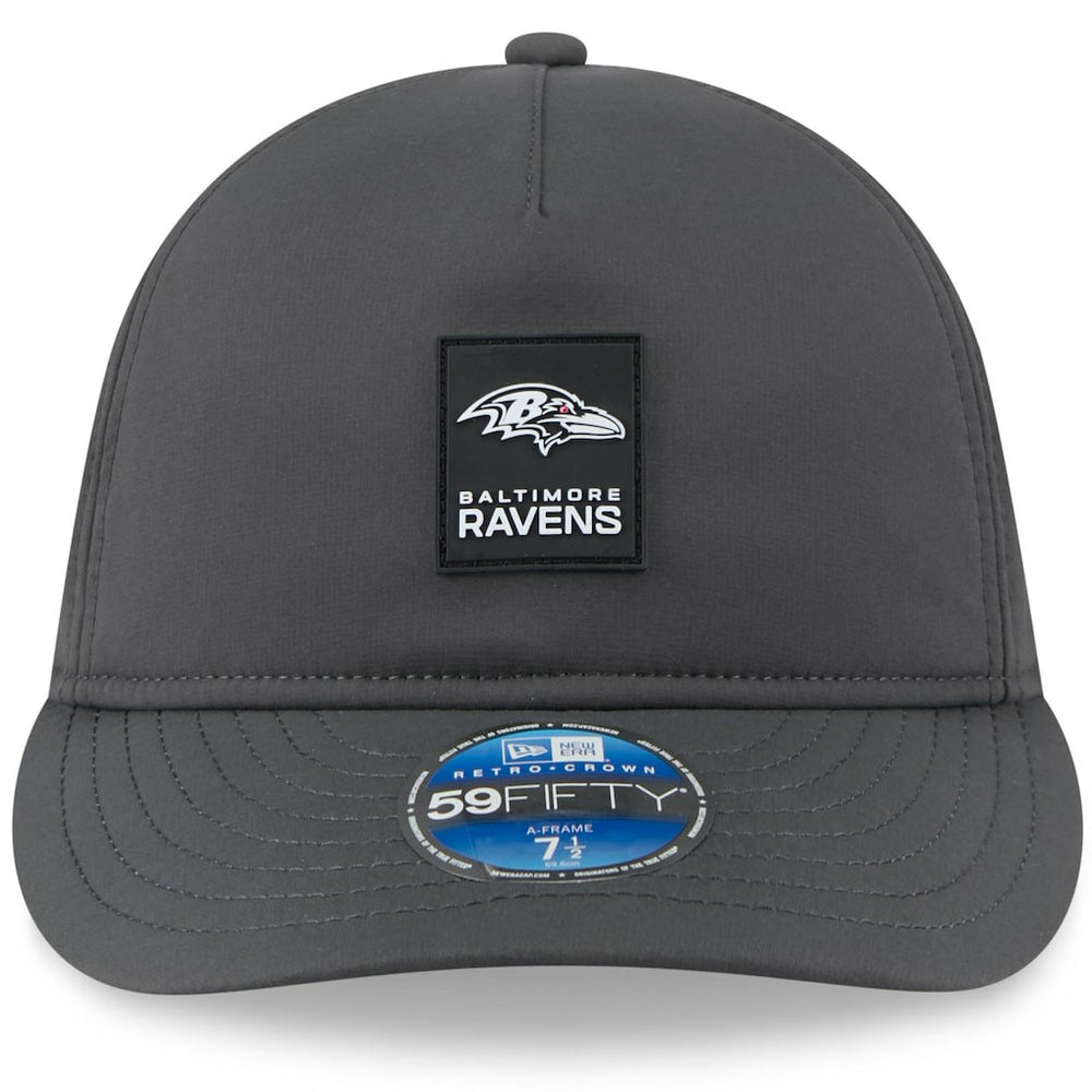 2025 Sideline Cold Weather Retro Crown 59FIFTY Fitted Hat - Baltimore Ravens