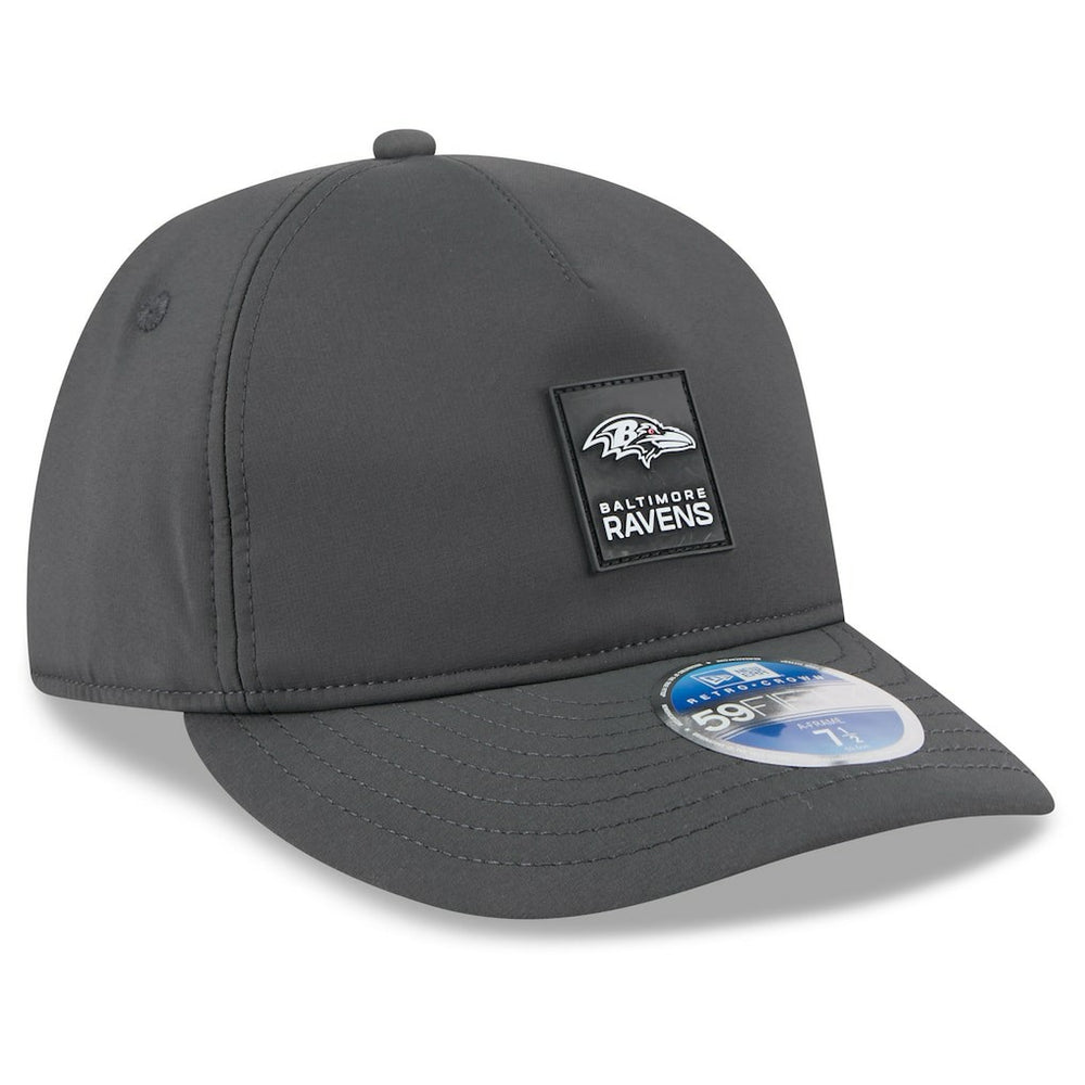2025 Sideline Cold Weather Retro Crown 59FIFTY Fitted Hat - Baltimore Ravens