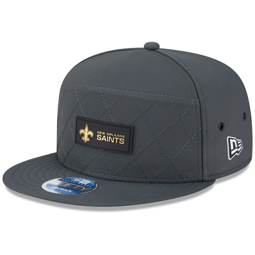 2025 Sideline Cold Weather Split Panel 9FIFTY Snapback Hat - New Orleans Saints