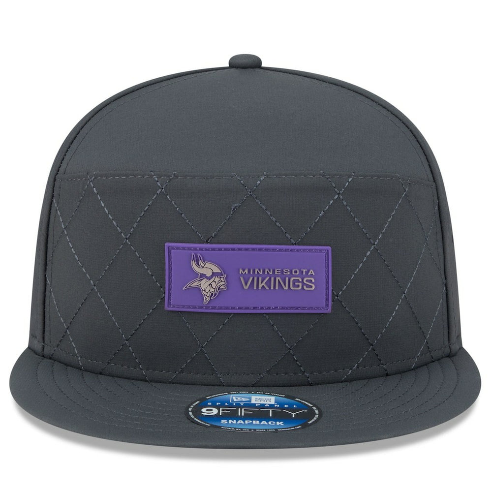 2025 Sideline Cold Weather Split Panel 9FIFTY Snapback Hat - Minnesota Vikings