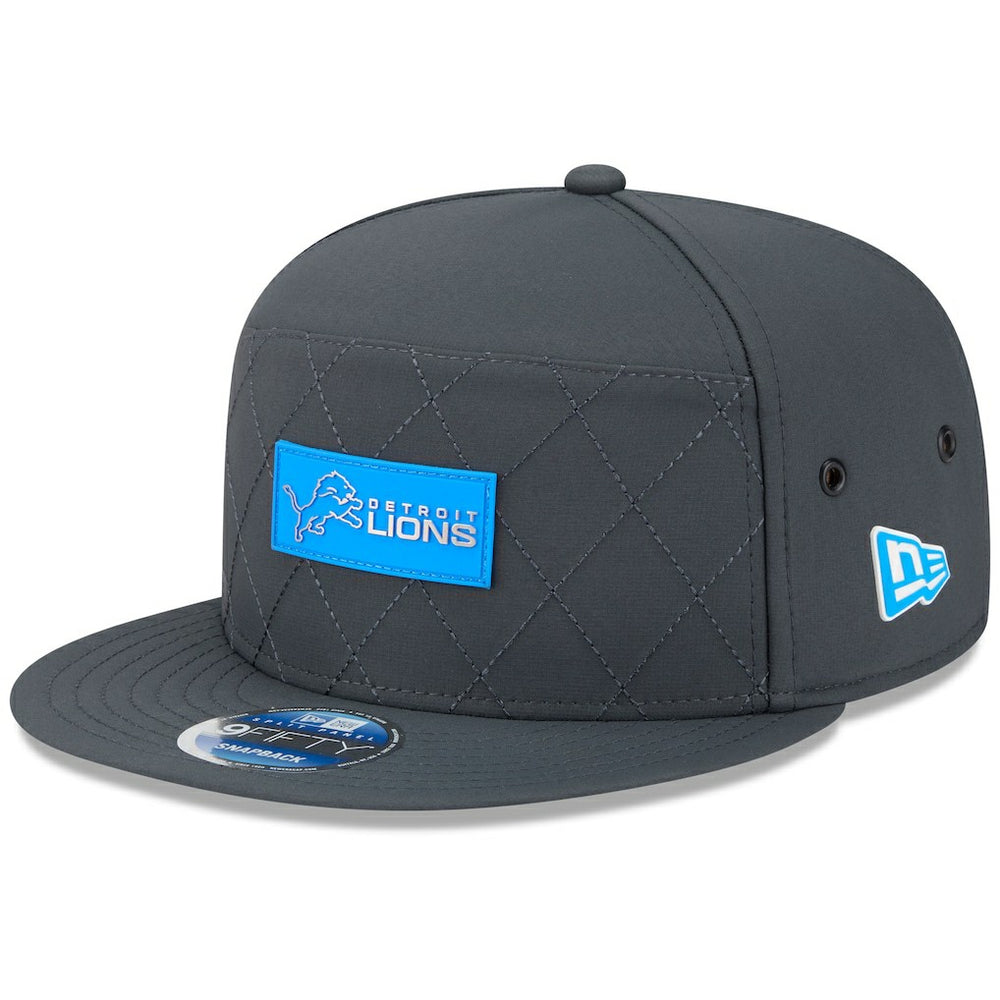 2025 Sideline Cold Weather Split Panel 9FIFTY Snapback Hat - Detroit Lions
