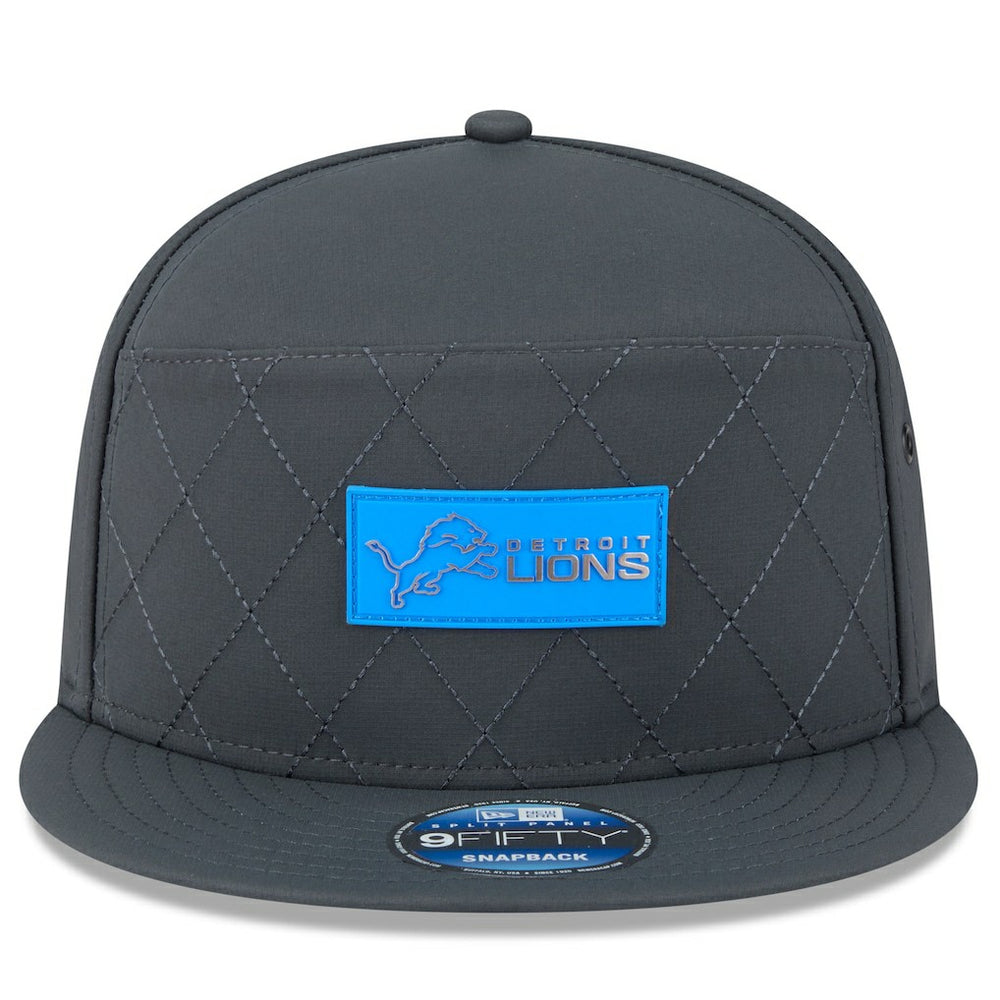 2025 Sideline Cold Weather Split Panel 9FIFTY Snapback Hat - Detroit Lions